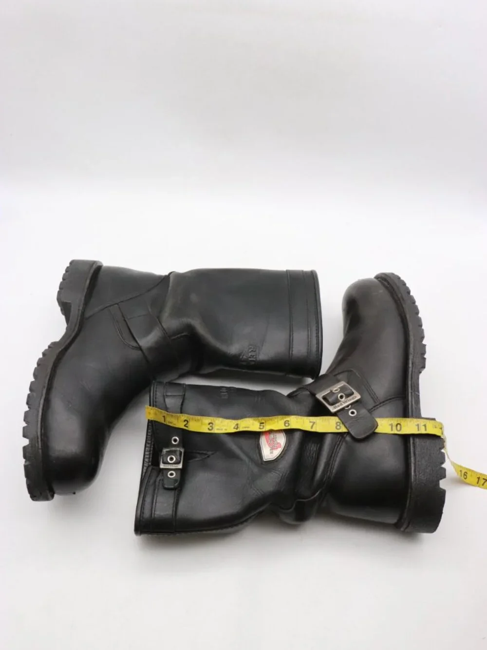 Red Wing Engineer Boots 988 Men's Size 11.5 D Steel Toe Vibram Black Leather